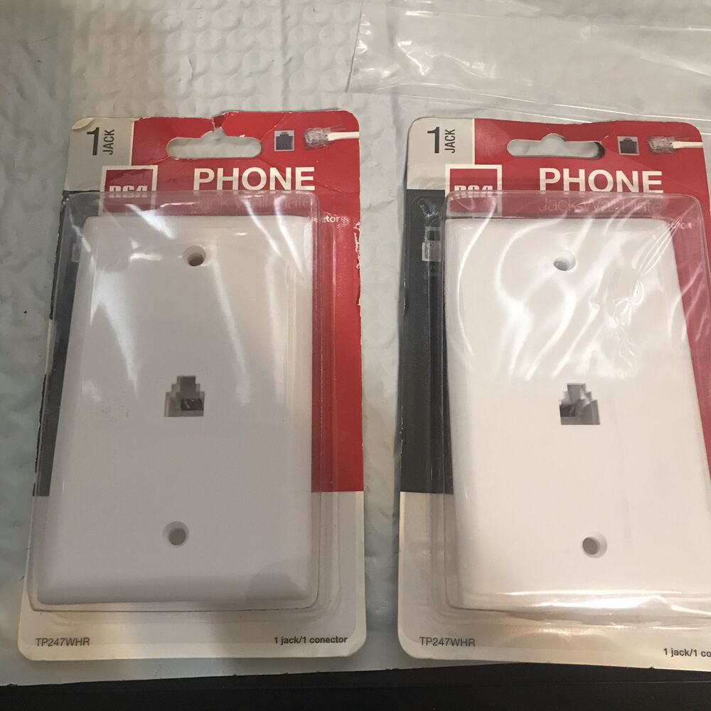 RCA White Flush Mount Telephone Jack TP247WHR RCA TP247WHR 079000404026 White